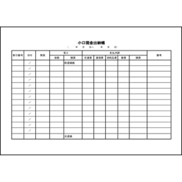 小口現金出納帳33 LibreOffice