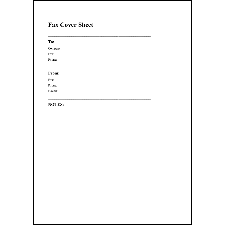 Fax Cover Sheet19