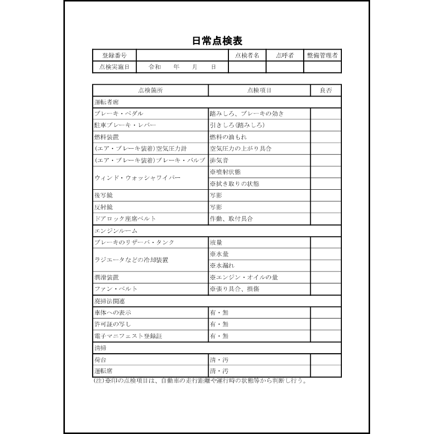 日常点検表36
