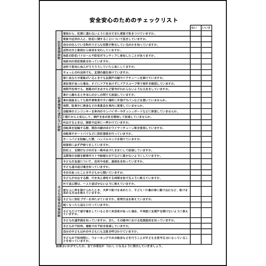 安全安心のためのチェックリスト2 LibreOffice