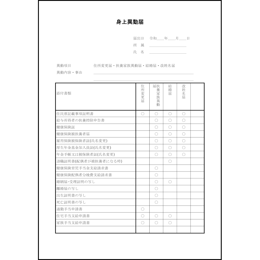身上異動届1 LibreOffice